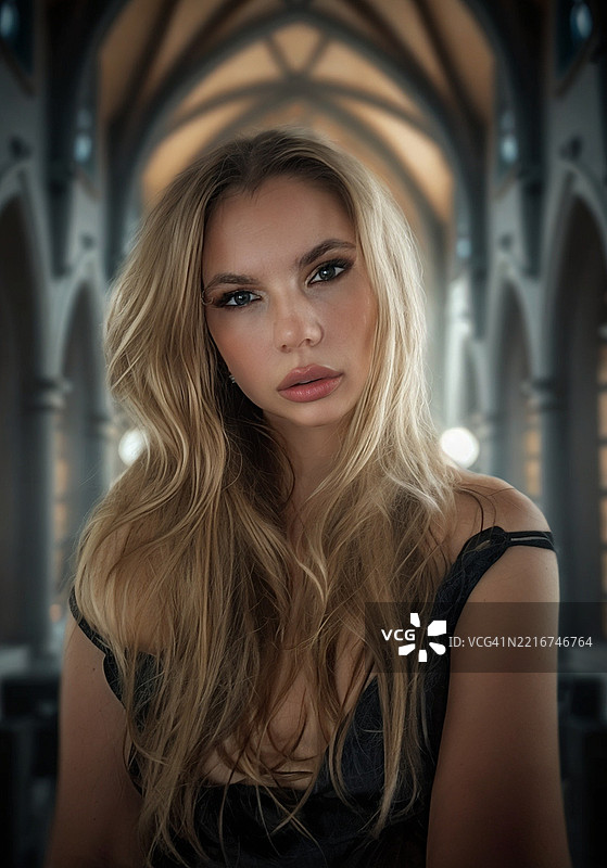 美丽女性的肖像图片素材