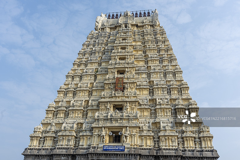 埃卡姆巴雷斯瓦拉寺，供奉湿婆神，坎奇布拉姆图片素材