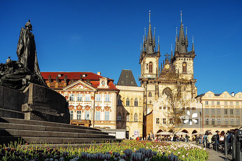 布拉格的提恩圣母教堂，波希米亚。图片素材