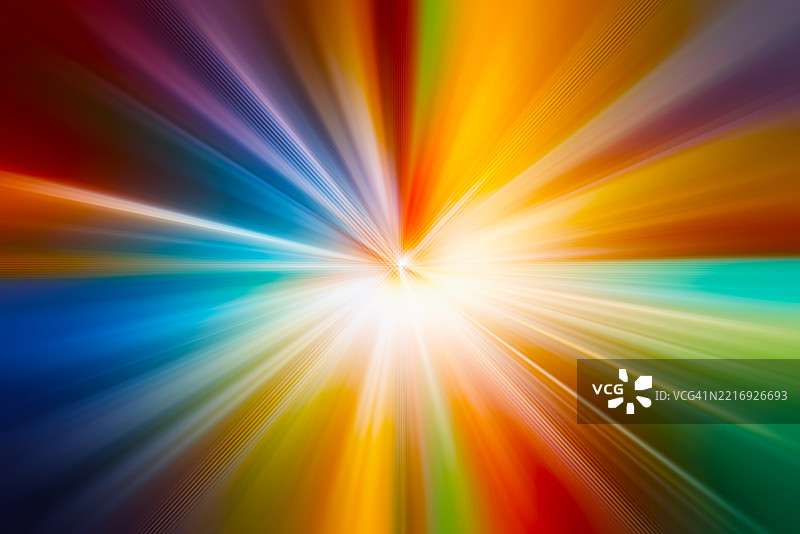 运动模糊背景，生动的渐变彩虹抽象速度感图片素材