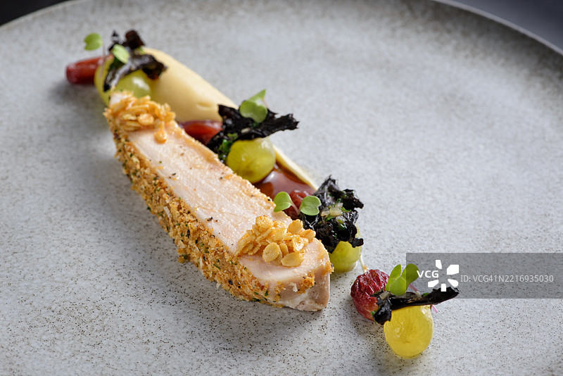 煎鹅肝美食图片素材