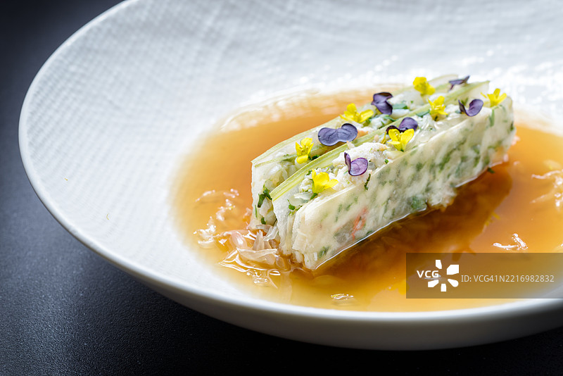 花蟹、柚子、香菜、婴儿卡梅伦苹果、绍兴汤图片素材