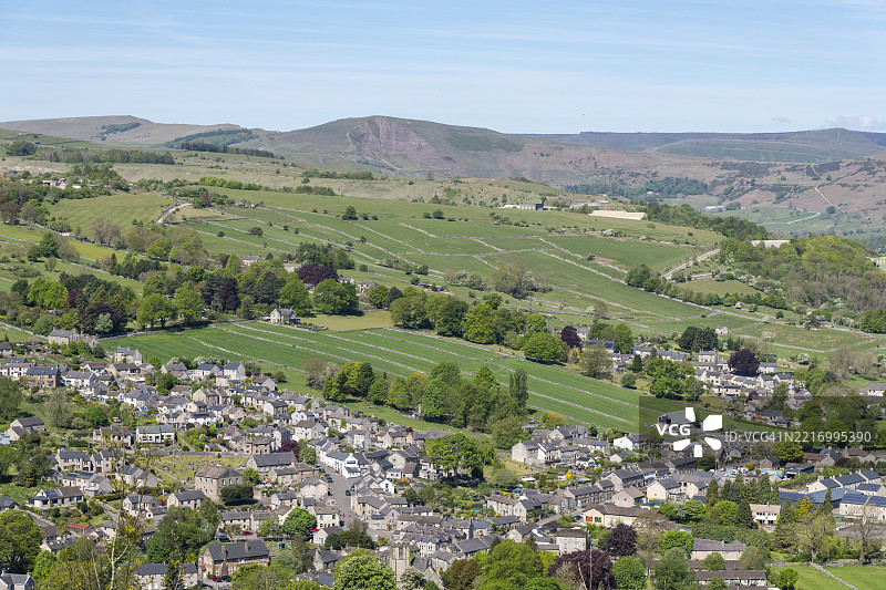 英格兰德比郡峰区的布拉德韦尔村图片素材