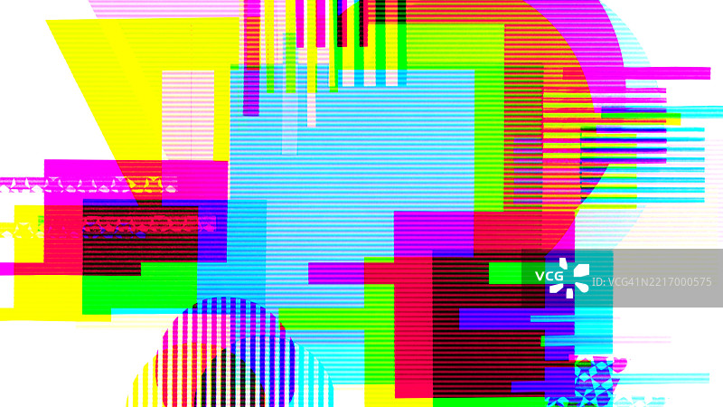 现代2000年代Y2K美学的霓虹色故障艺术图形图片素材