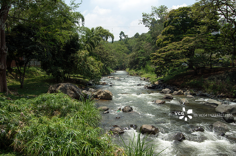 卡利河，哥伦比亚，瓦莱德尔考卡，卡利图片素材