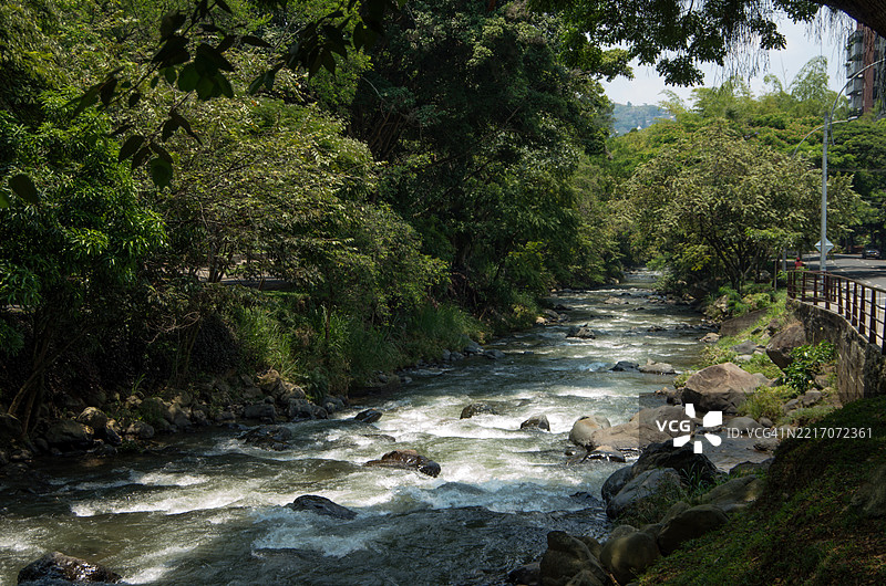卡利河，哥伦比亚，瓦列德尔考卡，卡利图片素材
