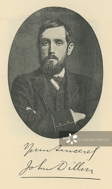 约翰·迪伦（1851年9月4日 - 1927年8月4日）的肖像，他是来自都柏林的爱尔兰政治家，担任国会议员超过35年，并且是爱尔兰议会党的最后一任领导人。图片素材