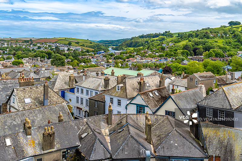 德文郡的历史悠久的托特尼斯老城图片素材