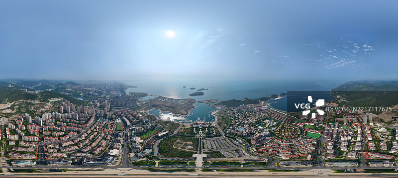 海洋环抱的城市：360°大连图片素材