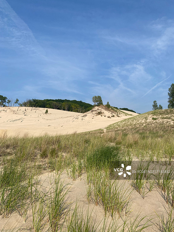 在美国密歇根州奇卡明镇的沃伦沙丘州立公园拍摄的照片图片素材