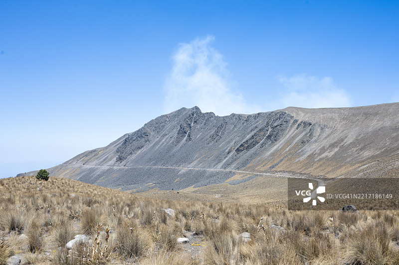 托卢卡火山，墨西哥 蓝天映衬下的山脉美景，墨西哥图片素材