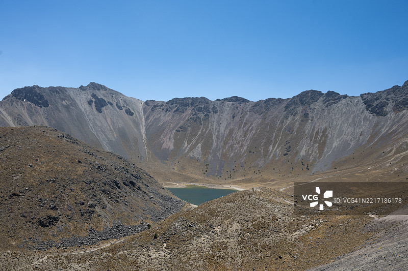 托卢卡火山，墨西哥 清澈蓝天下的山脉美景，墨西哥图片素材