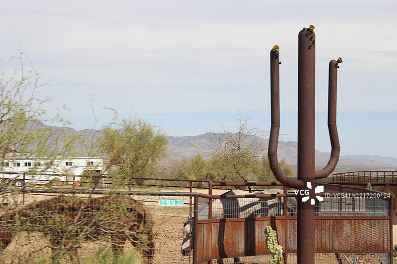 亚利桑那州美国的建筑结构与天空的景观图片素材
