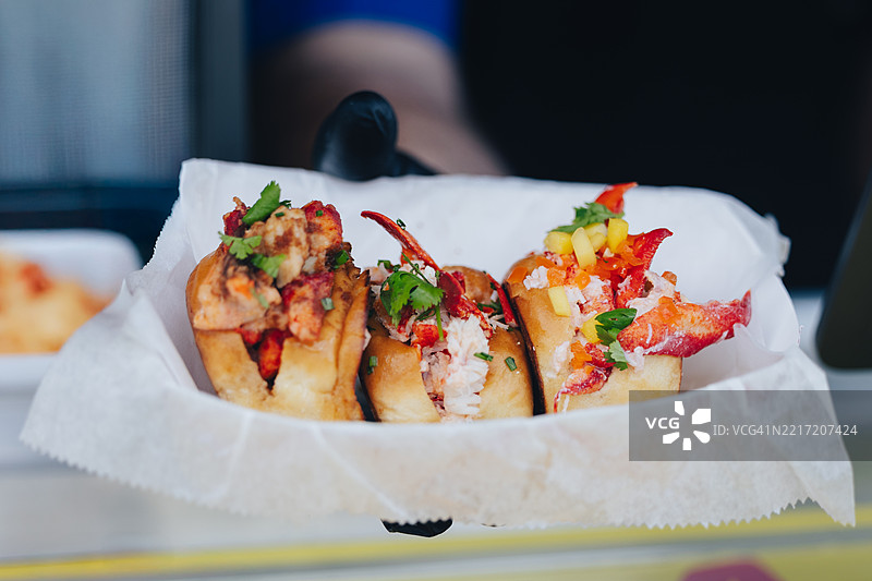 盘子里的食物特写，德克萨斯州科珀斯克里斯蒂，美国图片素材