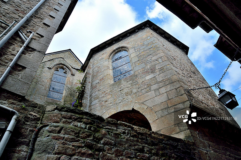 蒙圣米歇尔。圣皮埃尔教堂图片素材