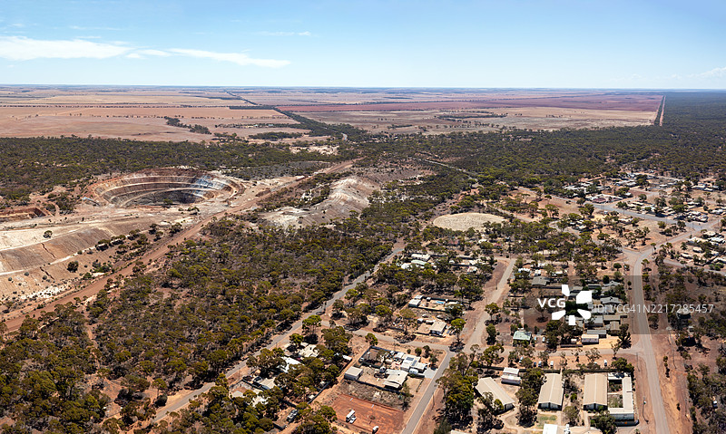 马弗尔洛赫和旧金矿的鸟瞰图图片素材