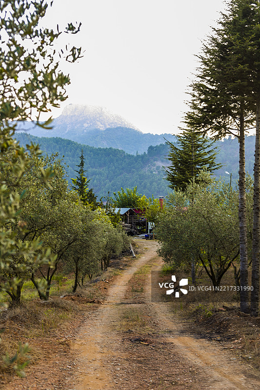 土耳其阿达纳科赞的清澈天空下的风景如画的景观图片素材