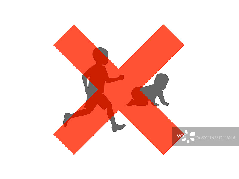 禁止儿童和婴儿入内标志图片素材