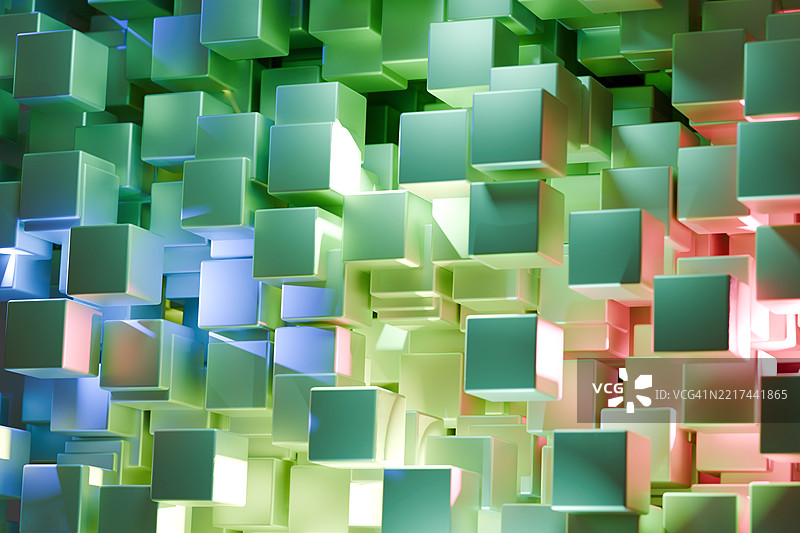 数据立方体，抽象立方体结构。图片素材