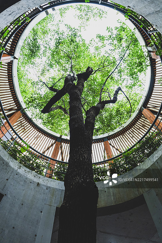 天花板上的圆形开口洞图片素材