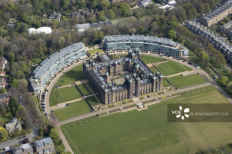 爱丁堡唐纳尔森学校的鸟瞰图图片素材