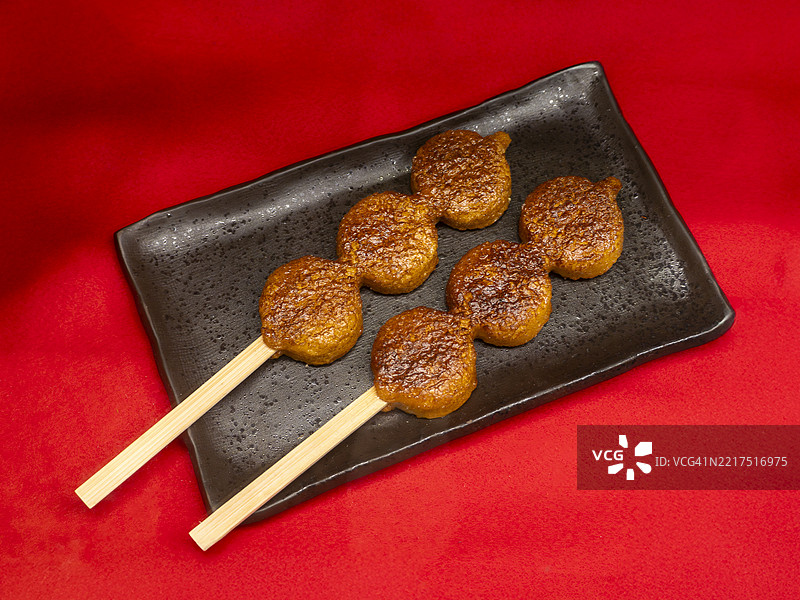 烤日本米糕串图片素材