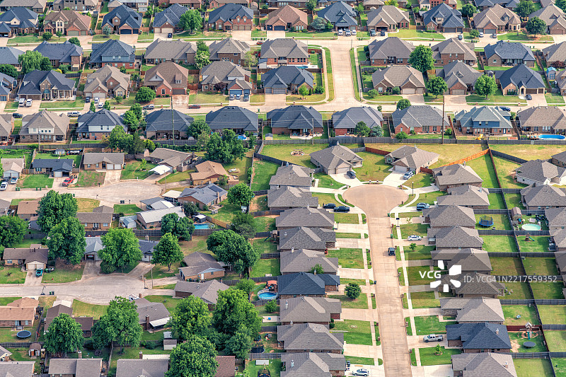 俄克拉荷马州郊区住宅开发图片素材