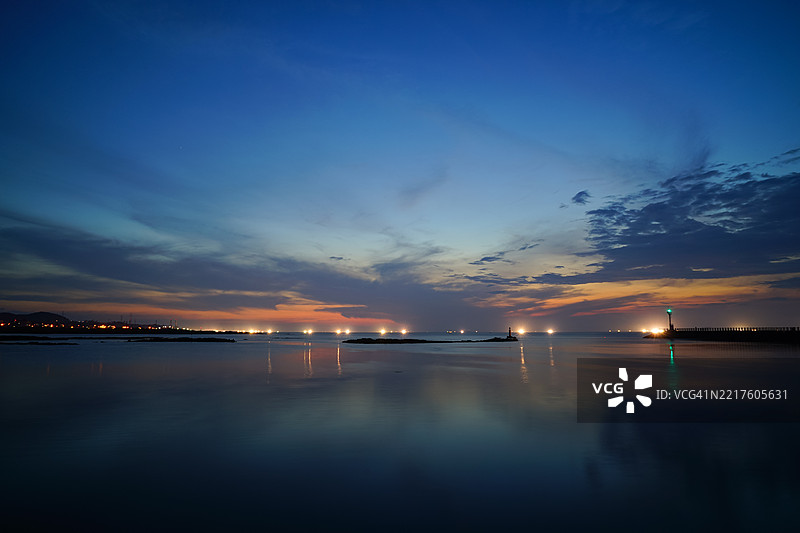 济州岛乔村日落图片素材