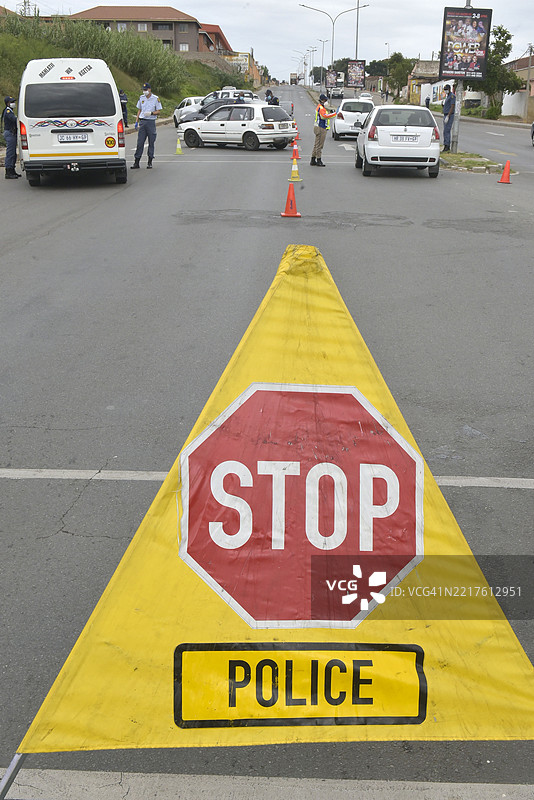 路障停止标志图片素材