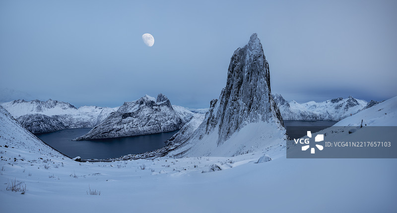 冬季的塞格拉山，挪威森雅图片素材