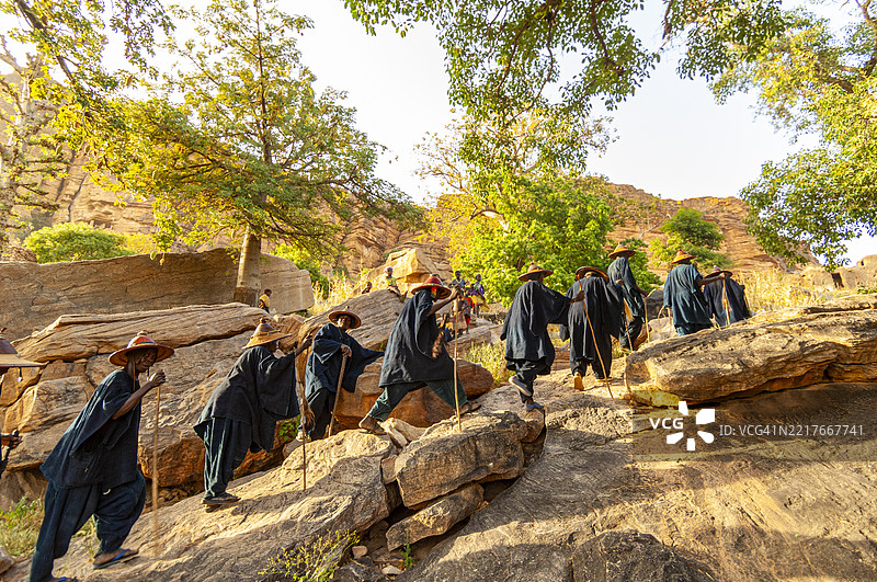 马里，杜贡仪式舞蹈图片素材