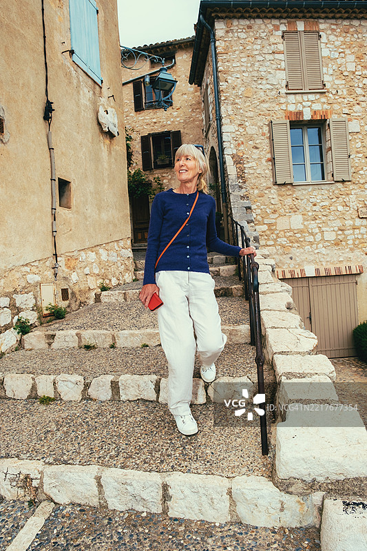 在法国普罗旺斯的圣保尔德旺斯漫步图片素材