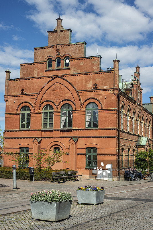 瑞典斯科纳县西米尔希曼的老市政厅，砖砌建筑，建于1867年，斯堪的纳维亚，欧洲图片素材