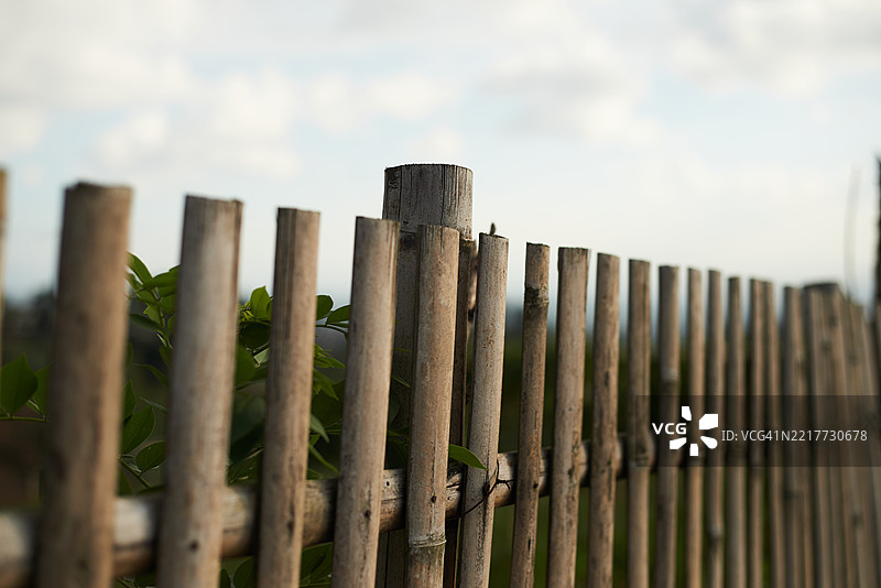 竹制木栅栏图片素材