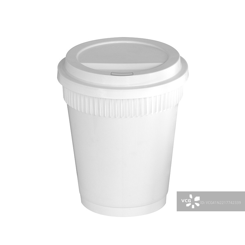 白色咖啡杯孤立在白色背景上。剪切路径。图片素材