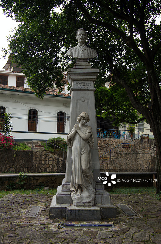 伊萨伊亚斯·甘博亚纪念碑，伊萨伊亚斯·甘博亚公园，卡利，瓦列德尔考卡，哥伦比亚图片素材