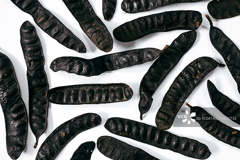 用于传统越南护发的蜜槐干荚图片素材