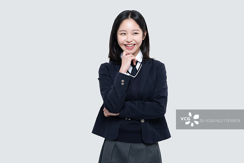 教育，考试者，大学学业能力测试，成人学生，青少年，女性，少女，思考，想法图片素材