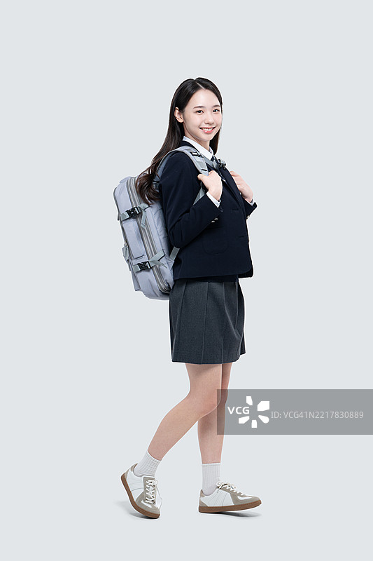 教育，考试者，大学学力测试，成人学生，青少年，女性，少女，全身像图片素材