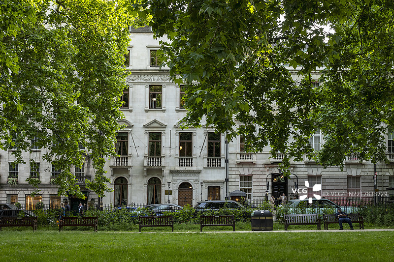 伯克利广场建筑。图片素材