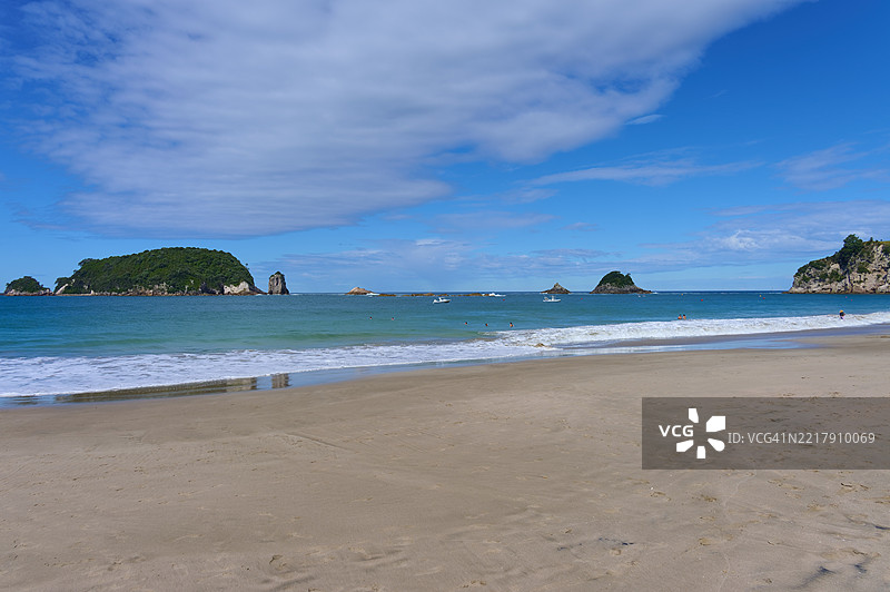 新西兰北岛科罗曼德半岛哈希海滩的夏季景色图片素材