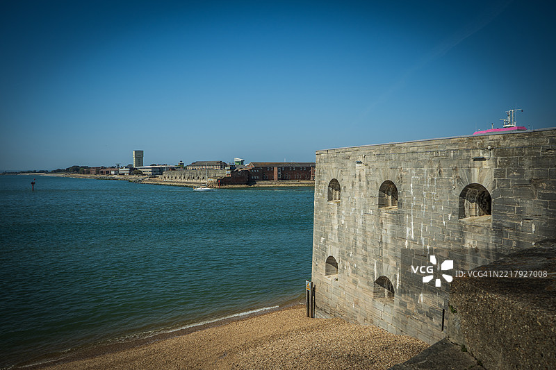 朴茨茅斯老城区的城墙图片素材