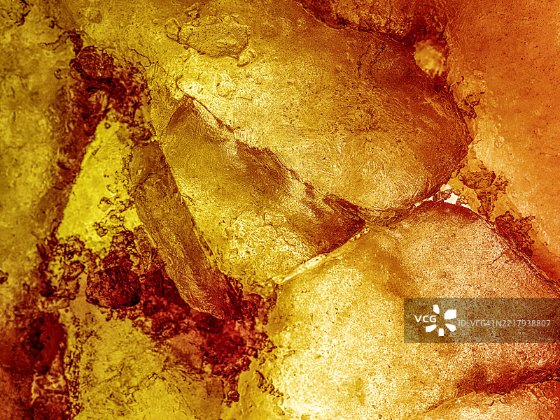 橙色调的冰饮全景图。图片素材