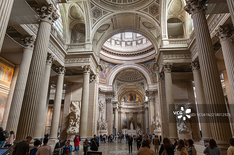 巴黎万神殿令人惊叹的内部装饰图片素材