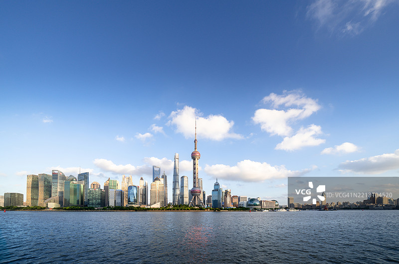中国上海的城市天际线和城市风貌。图片素材