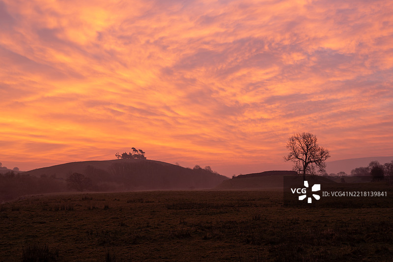 温斯利代尔的戏剧性日出图片素材