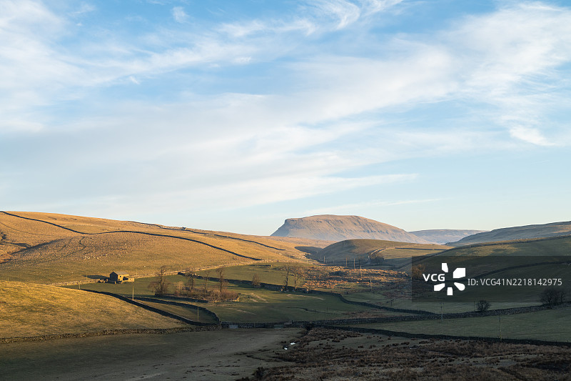 在里布尔斯代尔和佩尼·耶特的日出图片素材