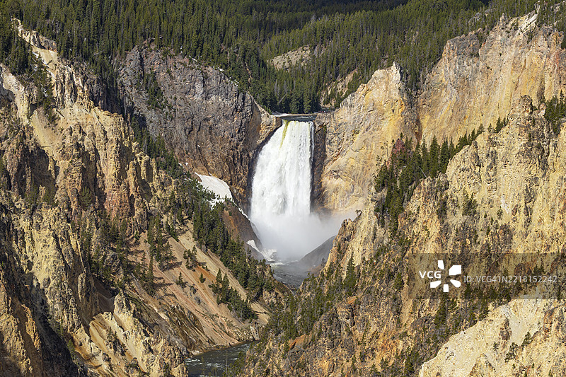 上黄石瀑布图片素材