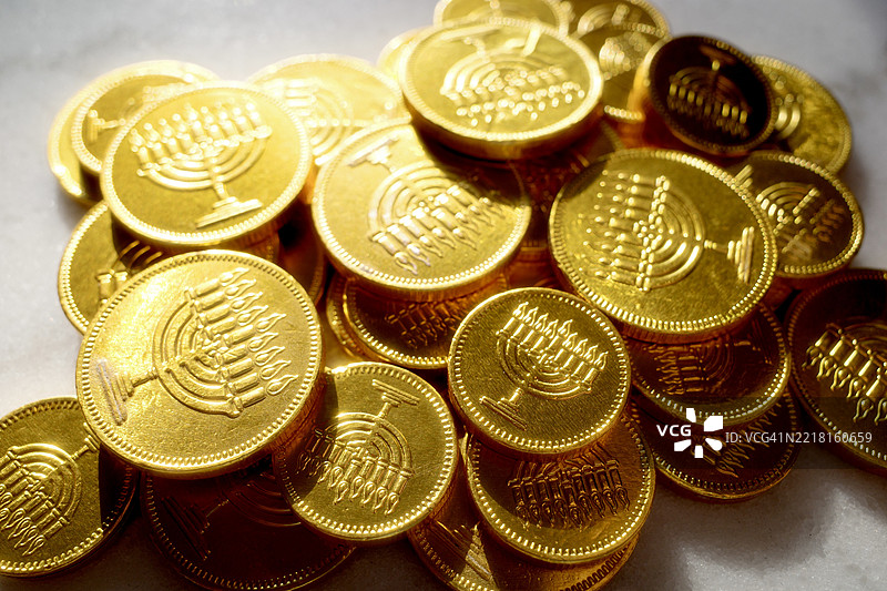 哈努卡金币图片素材