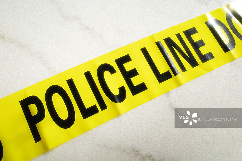 用于在犯罪现场创建现场安全屏障的警戒带图片素材